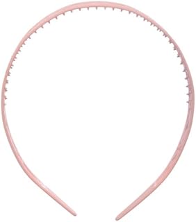 طوق رأس بلاستيك عريض للبنات من دافان - لون وردي (Nude Pink)