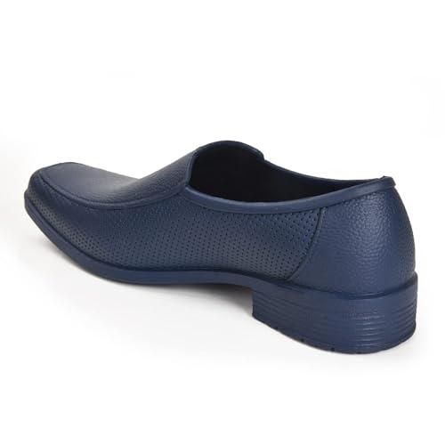 Image of AJANTA Men's Slip-on PVC Formal Shoes | Water Proof & Rain Shoes| Anti Skid Outsole for Firm Grip | Lightweight & Comfortable Loafer for Office & Party