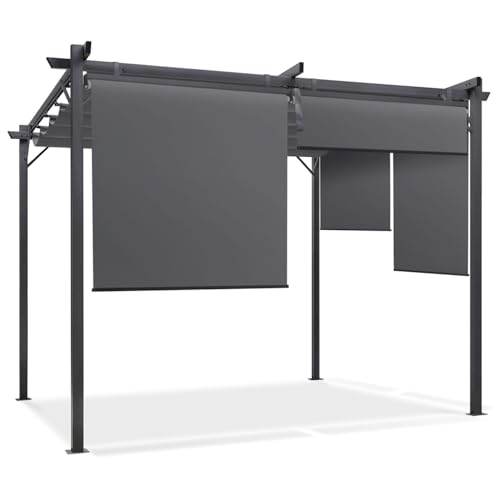 Pergola 3x4 M toit rétractable édition spéciale avec 4 stores robustes - 5