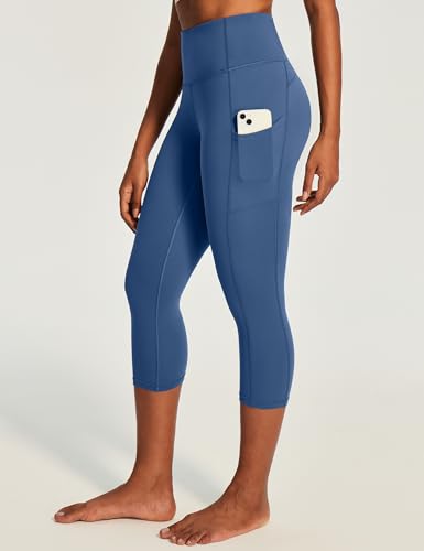 Image of Ewedoos Capri Leggings for Women High Waisted Yoga Pants with Pockets for Women Tummy Control Workout Leggings Yoga Capris