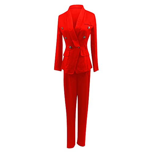Solid Blazer Jackets Tops and Pants Business Suit for Women Casual Elegant Coat Long Sleeve Outerwear Leggings Sets4