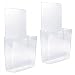 ZC GEL Remote Holder Wall Mount Damage-Free, Clear Reusable Universal Media Organizer Storage Box for Mobile Phone, Remote Control ect (2 Pack)