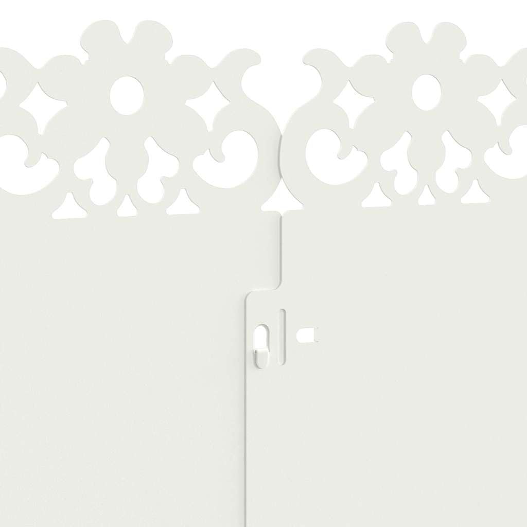 Bordure de pelouse 10 pièces 103 x 0,05 x 22 cm Acier Blanc