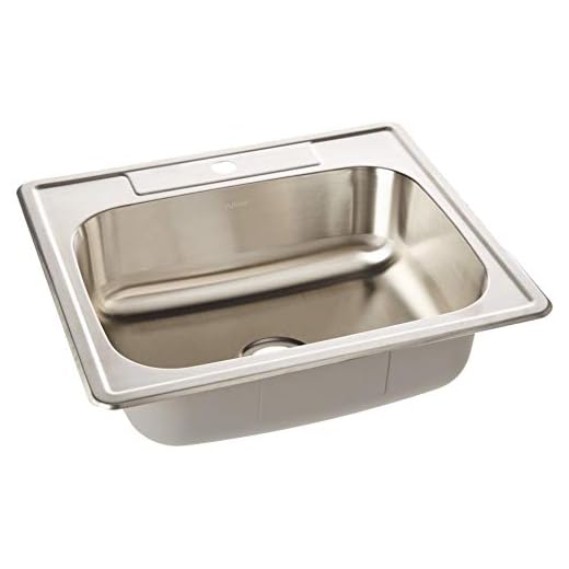 ZUHNE Drop-In Utility Laundry Kitchen Sink Stainless Steel (25 by 22 Single Bowl)
