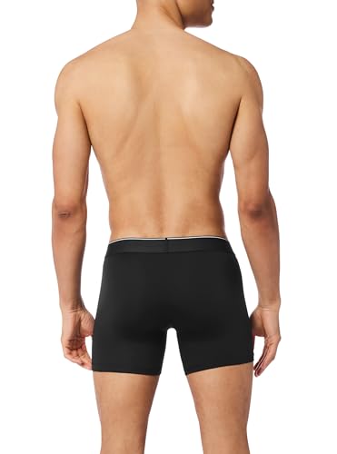 Levi's Men's 10-Pack Solid Basic Microfiber Boxer Brief, Black Combo, Medium - image 4