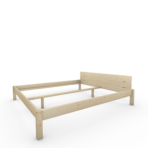 TUGA - Holztech Naturprodukt MASSIVHOLZBETT DAYBETT MASSIV Holz Bett HOLZBETT FSC 300Kg 200 x 220cm unbehandelt HÖHE 38cm TUGA - Holztech Naturprodukt MASSIVHOLZBETT DAYBETT MASSIV Holz Bett HOLZBETT FSC 300Kg 200 x 220cm unbehandelt HÖHE 38cm