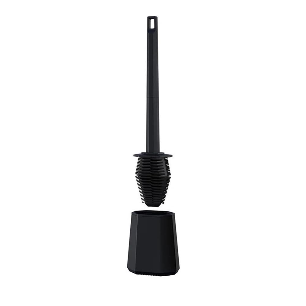 1 Escobilla de baño for colgar en la pared silicona poligonal con soporte