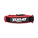 Julius-K9, 100HA-K-R-2015 Color & Gray K9-Halsband mit Haltegriff, Sicherheitsverschluss und Logo, 40 mm*38-53 cm, verstellbar, rot-grau