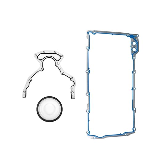 Image of Rear Main Seal & Oil Pan Gasket Set for GM LS V8 4.8L 5.3L 6.0L 6.2L | Replaces OE OS32241 OS30693R 12612350 & BS40640 12639249 89060436 - Fits Chevy GMC Cadillac Pontiac Saab Isuzu LS Engine