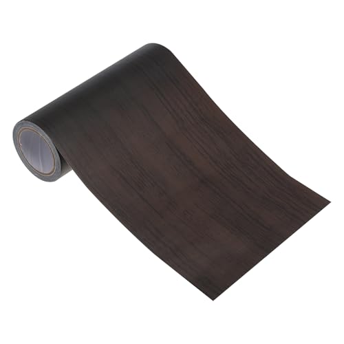 PATIKIL Wood Grain Repair Tape 4.7" x15ft, Self Adhesive Realistic Textured Repair Tape Patch for Floor Door Table Cabinets Desk,Black Wood Grain