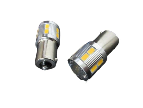 Amazon | 12v 24v 兼用 BA15s S25 電球色 LED 2個 180度平行ピン 暖