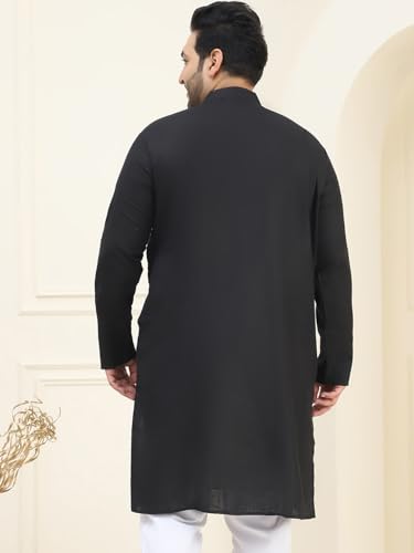 Image of SOJANYA Plus (Since 1958) Men's Jacquard Silk Self Design Only Long Kurta
