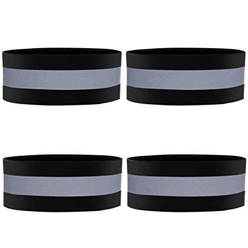 TOLOVIC Lot de 4 Bande Réfléchissante Brassard Réfléchissant Élastique Fortement Visible Bracelets Réfléchissants pour Cyclisme, Jogging, Vélo Cover