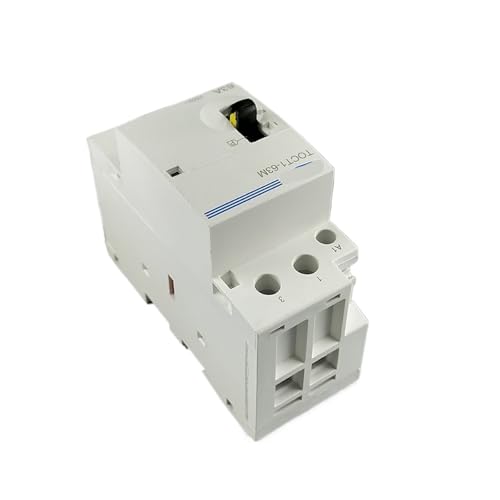 Contacteur modulaire 2P 63A avec commande manuelle pour rail DIN domestique