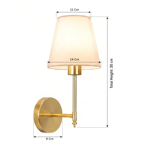 Image of NYRWANA Modern LED Wall Lamp with Remote Control, Multi Color Light, Dimmable Brightness, Timer Function, Wireless Rechargeable Wall Light for Bedroom, Living Room, Bedside Decor (White)