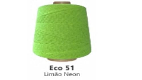 Barbante Eco Brasil 6 fios 700g 580m Soberano cores a escolha (Limão Neon)