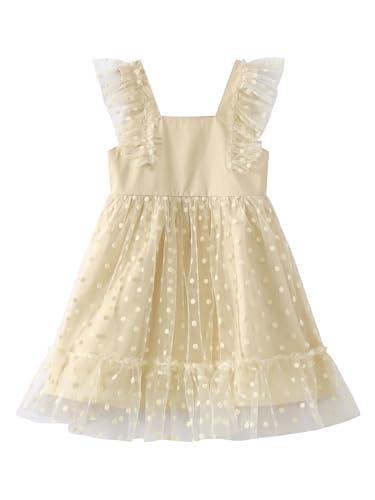 Toddler Tutu Dress Girls Mesh Tulle Dresses Cute Tie Back Party Cake Princess Dress 1-8Y