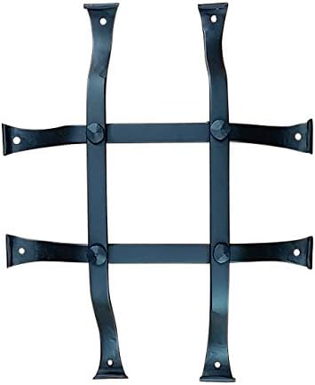 Speakeasy Grille, Standard Style, Window Grille, Forged Iron, Flared Legs (8 Inch x 10 Inch)