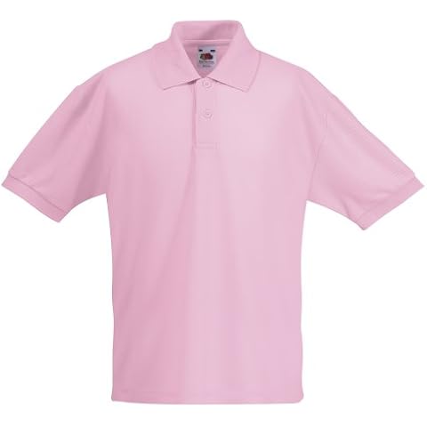 Fruit of the Loom Boys' Pink Polo Shirt Cover