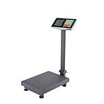 Karlhome Commercial Digital Electronic Computing Platform Scale, 100KG Heavy Duty Folding Postal Scales with LCD Display, Digital Industrial Scale for Commercial Parcel Weighing, Black