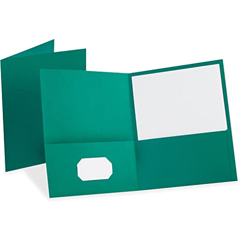 Oxford Two-Pocket Folders, Teal, Letter Size, 10 per Pack, (57582)
