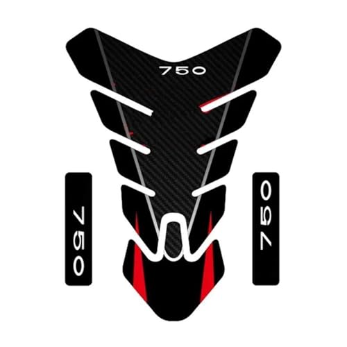 Protection latérale de réservoir de carburant Kawasaki Z750 rouge