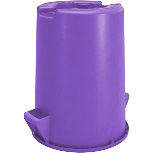 Image of SPARTA Bronco Round Waste Bin, Trash Can with Handles for Garbage or Recycling, 20 Gallon Capacity, Purple