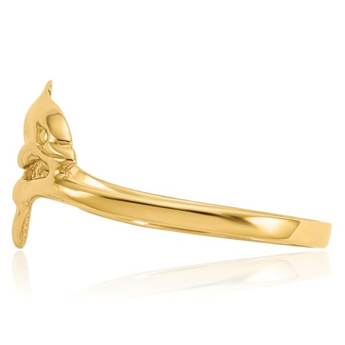 IceCarats 14K Solid Yellow Gold Sea Dolphin Ocean Fish Beach Nautical Ring3