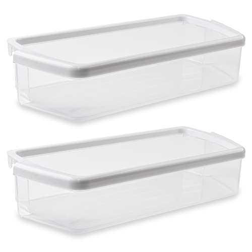 WPW10321304 Refrigerator Door Shelf Replacement (2) Pack Compatible for Whirlpool WRS325FDAM04 WRS325FDAM02 WSF26C3EXF01 WRS325FDAM01 ED5FVGXWS07 Replace AP6019471 2179574 2179575