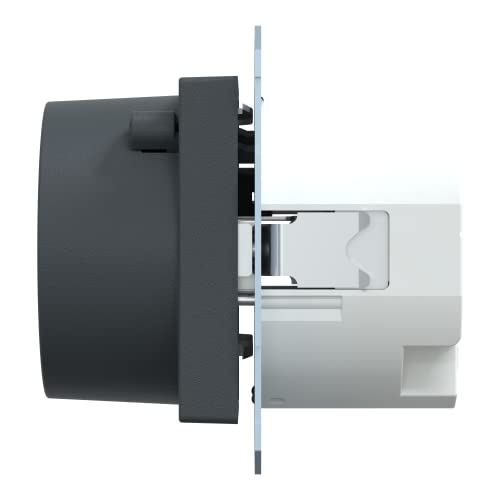 Prise Schuko Merten 232814 anthracite pour cadre de finition System M