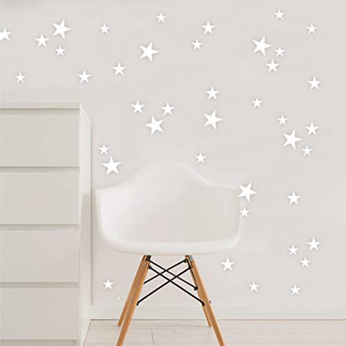 JURUOXIN Stars Nursery Wall Stickers, Wall Decals, Home Decor, Vinyl Wall Art Wallpaper Pack of 127Pcs. (White) (B094ZTT6P4) Amazon Price History, Amazon Price Tracker