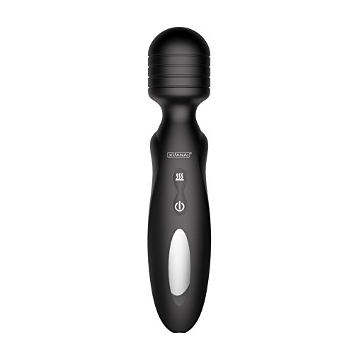 XUANAI Electric Heating Wand Massager Rechargeable, Wireless,12x Multi-Speed Vibrations and Patternsand, Mini Automatic