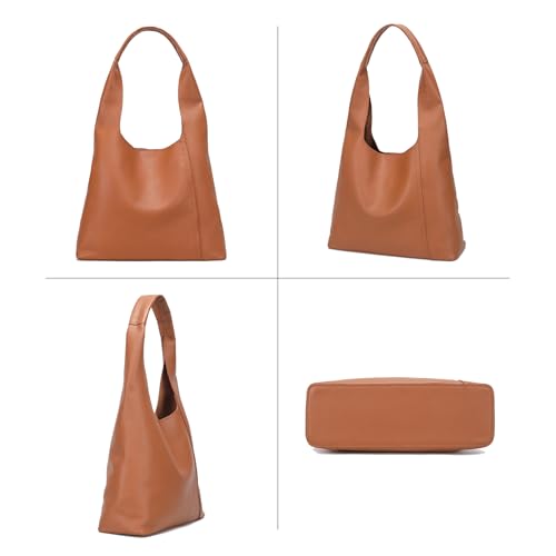 Image of Genuine Leather Hobo Tote Bag for Women