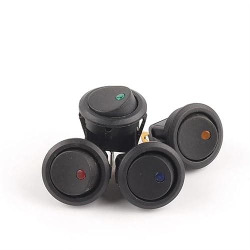 Interruptor basculante redondo de 23 mm para sustitución de paneles en coches y barcos