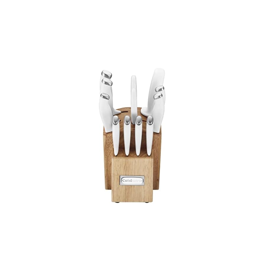 Cusinart Block Knife Set, 12pc Cutlery Knife Set with Steel Blades for Precise Cutting, Lightweight, Stainless Steel, Durable & Dishwasher Safe, C77SSW-12P