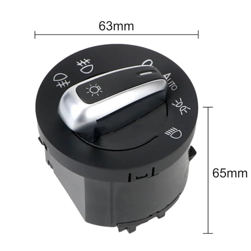 Interruptor de luces con acabado cromado 5ND941431B para VW Sharan y Caddy 3