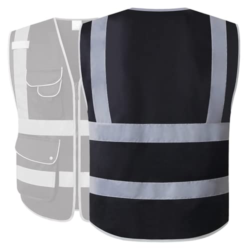 XIAKE 9 Pockets Class 2 High Visibility Reflective Safety Vest for Men Women,Meets ANSI/ISEA Standard