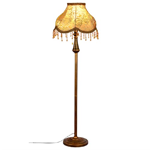 Lámpara de pie vintage HJLJKG con luz regulable para un salón acogedor