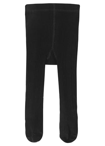 Collants en coton tricoté bébé fille noirs pour l'école et les sorties