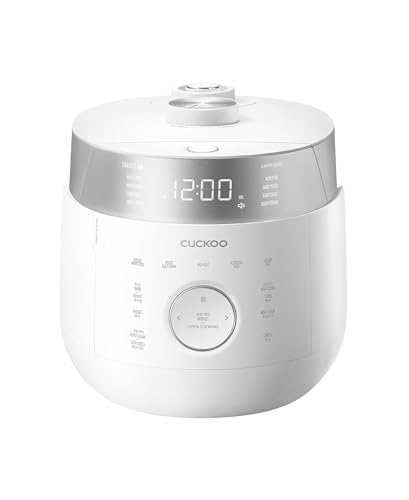 CUCKOO Twin Pressure Rice Cooker 10-Cup Uncooked / 20-Cup Cooked with Induction Heating Technology, 20 Menu Modes with Voice Guide, Large Rice Maker Multi-Cooker & Pressure Cooker (CRP-LHTR1009FW)
