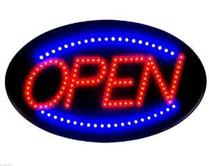 Latest Ultra Bright Oval Style Open LED Neon Business Motion Light Sign with Chain, HL30F