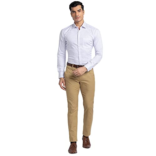 Image of Park Avenue Men's Cotton Blend Print Pattern Neo Fit Flat Front Chinos