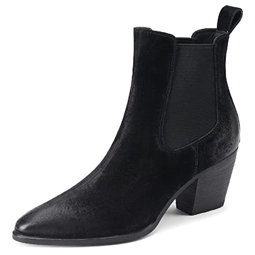 Bottines habillées pour femme de bureau confortables en cuir véritable
