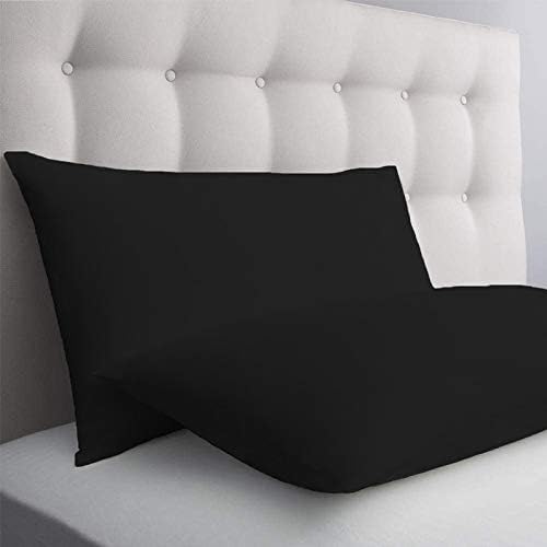Image of YRM Bedding's - Egyptian Cotton Pillow Cases 400-TC Premium Hotel Quality 2 - Pcs Pillow Covers (18 inch x 28 inch) - Black Color