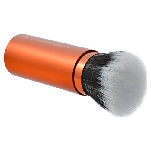 Pincel de Bronzer Retrátil com Cerda Retilíneas, Amarelo, Real Techniques