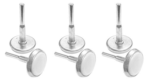 Kings Brand Furniture 1-Piece Steel Stem Bed Frame Glide Legs to Replace Wheels ~Set of 6 Glides~, Silver, 5.3" w x 5.1" d x 2.8" h, FBA_B9015-6