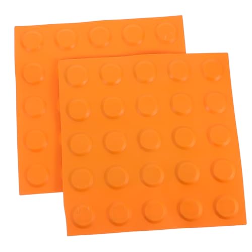 Ciieeo Lot De 2 Dalles Podotactiles Auto-Adhésives Antidérapantes 9.84X9.84In Pour Accessibilité Intérieure Et Extérieure Sécurité Trottoirs Écoles...