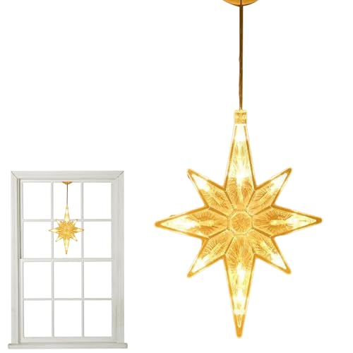 Fenster-Silhouette--Dekorationen - Beleuchtete Weihnachtsfenster Aus...