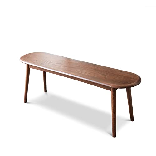 Frithjill Wood Dining Room Bench, Simple Style Entrance Stool In Walnut #TOP20