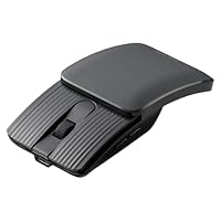 サンワダイレクト 小型マウス 折りたたみ Bluetooth 静音 5ボタン 戻る・進むボタン搭載 ホイールボタン搭載 Mac/iPad/iPhone/Android対応 充電式 ブルーLED ポーチ付き 持ち運び コンパクト ブラック 400-MABT206BK